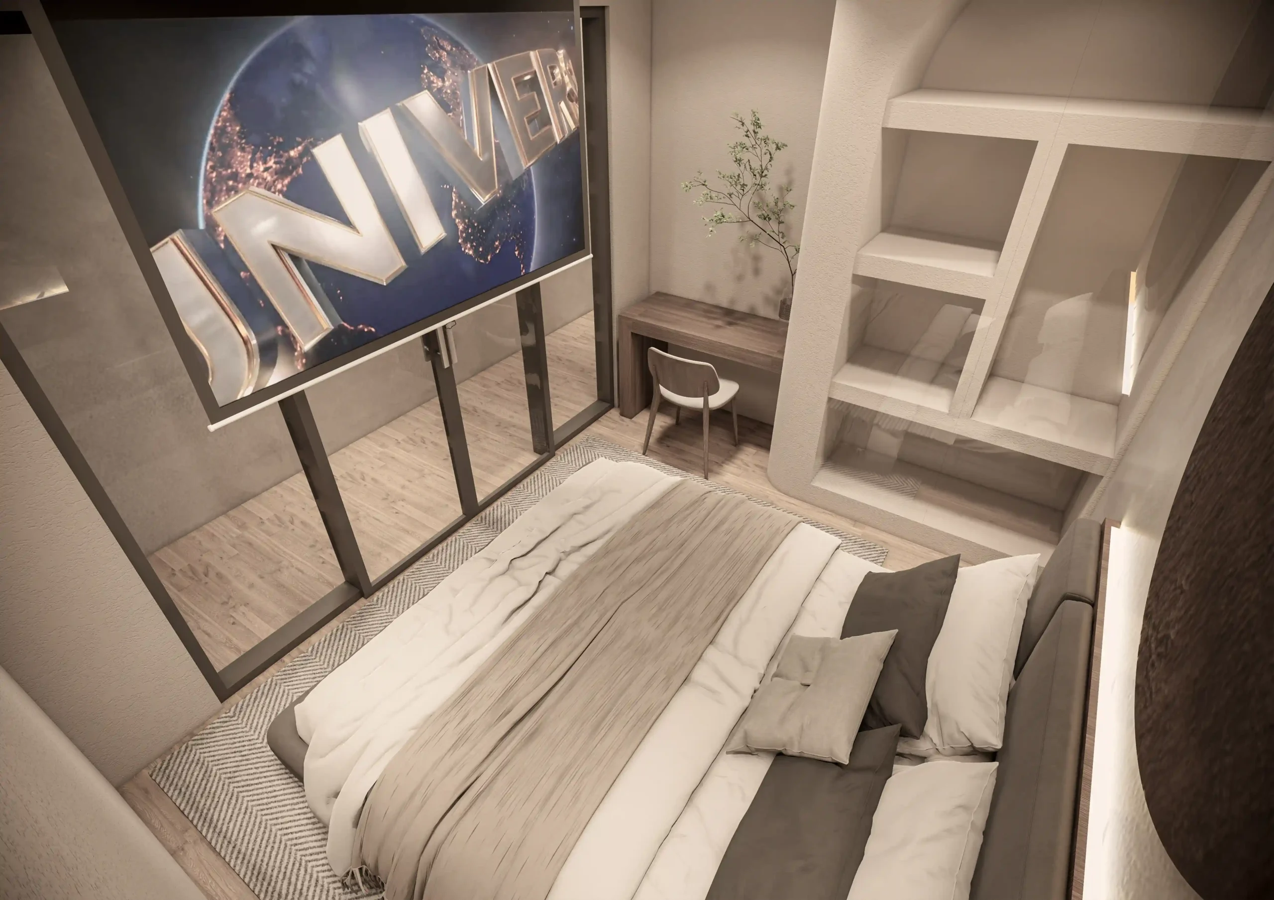 luxury-bedroom-with-mediawall-Jungle-Resort-bali