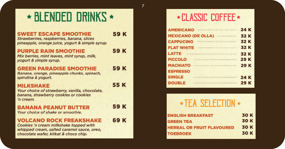 Cafe La Pasion: An Honest Review of this Uluwatu Gem 14 7. Café La Pasión blended drinks, classic coffee, and tea selection menu