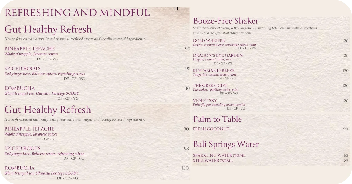 Rocka non-alcoholic drinks tepache, kombucha, mocktails, fresh coconut