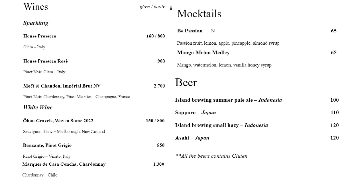 8. Rosé and red wines alongside Japanese and Indonesian teas