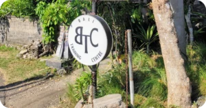 Bali Training Centre roadside sign at entrance