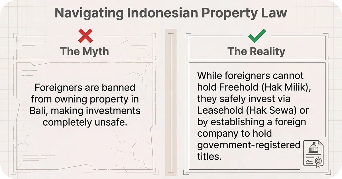 Myth versus reality on foreign ownership routes in Indonesia